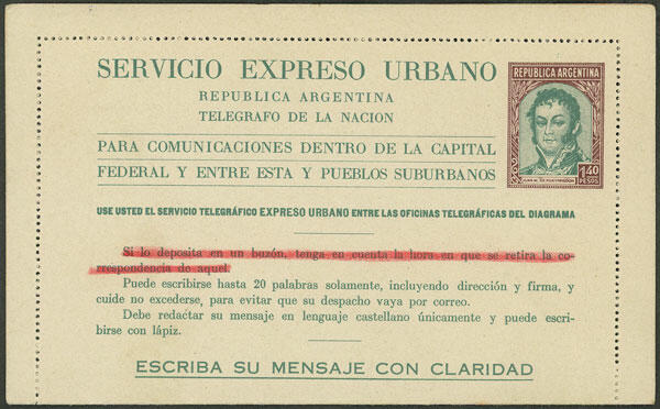 GJ.EXU-23, Expreso Urbano 1936 Pueyrredón 1.40P., with the ...
