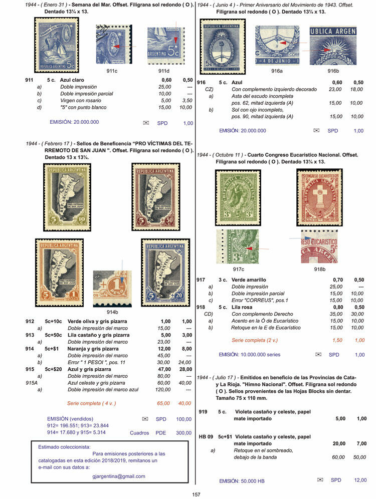 Image 10 for lot number 1 for Philatino #2539 - Argentina: Special October auction Teil 2
