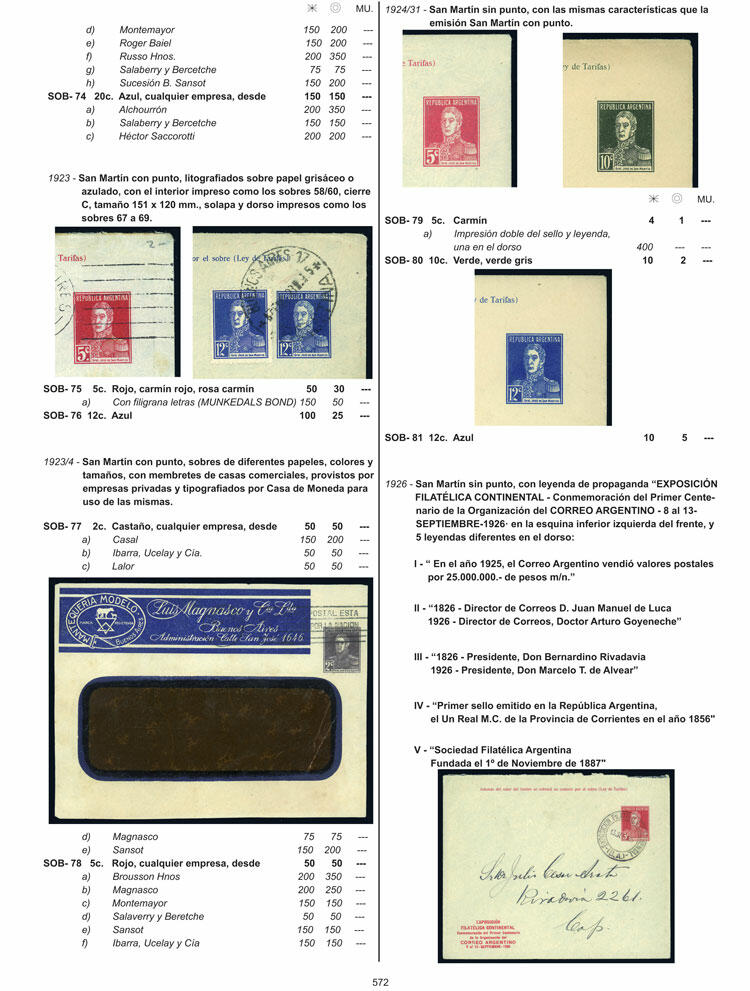 Image 19 for lot number 1 for Philatino #2539 - Argentina: Special October auction Teil 2