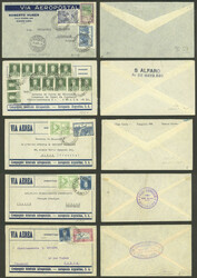 5 Airmail covers sent to Europa between February and July 1931 by ...