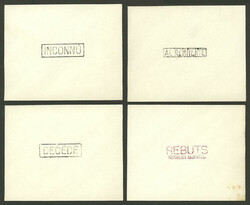 AUXILIARY MARKINGS: 15 specimens of different postal marks applied ...