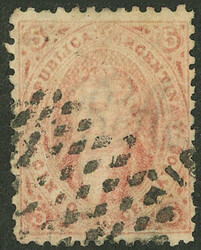 GJ.20j, 5c. 3rd printing, splendid MULATTO example with multiple ...