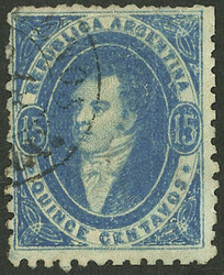 GJ.24, 15c. dull impression, VF quality