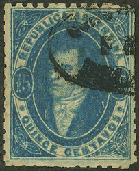 GJ.24g, 15c., inky impression, printed on thin paper, outstanding ...