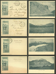 TAR-44F + 44L + 44Ñ + 44S + 44T + 44V + 44W, 5c. postal cards ...