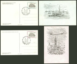 TAR-98/101, cmpl. set of 4 postal cards, cancelled "Día Filatelia ...