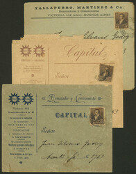3 Covers with advertising corner cards of late 1800s, all franked ...