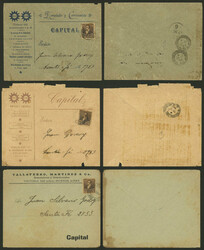 3 Covers with advertising corner cards of late 1800s, all franked ...