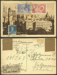 FIRST COMMERCIAL FLIGHT across the Andes mountains by PANAGRA: ...