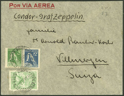 Cover sent from B.Aires to Villmergen (Switzerland) by CONDOR - ...