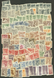 Lot of approximately 700 stamps of the Proceres & Riquezas I issue, ...
