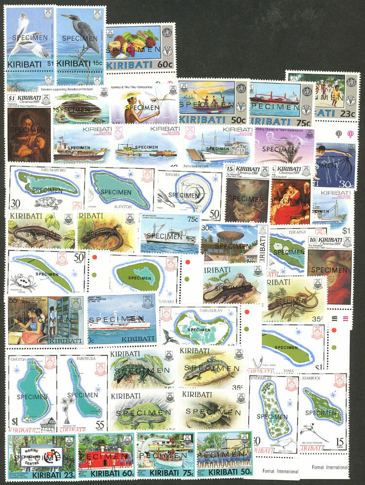 SPECIMEN: 13 complete sets of years 1984 to 1992, very thematic, all ...