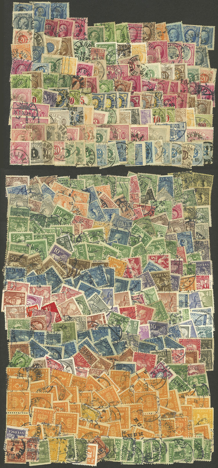 Envelope containing MANY HUNDREDS of used stamps, almost all of VF ...