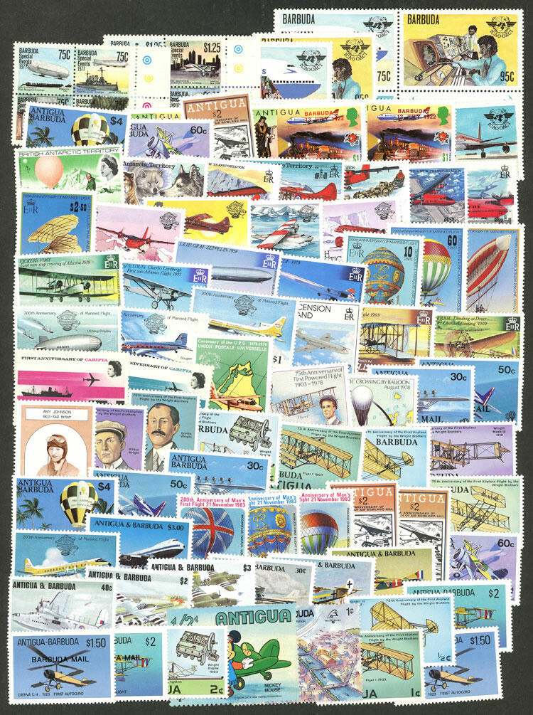 AIRPLANES, AVIATION: Large number of stamps, sets and souvenir sheets ...