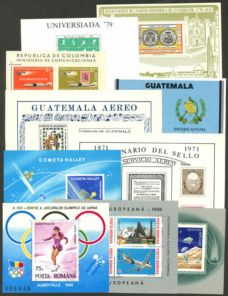 Over 70 souvenir sheets & mini sheets of varied countries, almost all ...