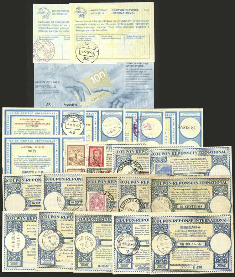 21 IRC of several countries, some with overprints or additional ...