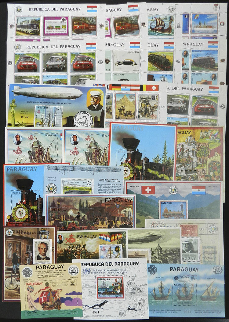 PARAGUAY: 26 Souvenir sheets and mini-sheets, very attractive (some ...