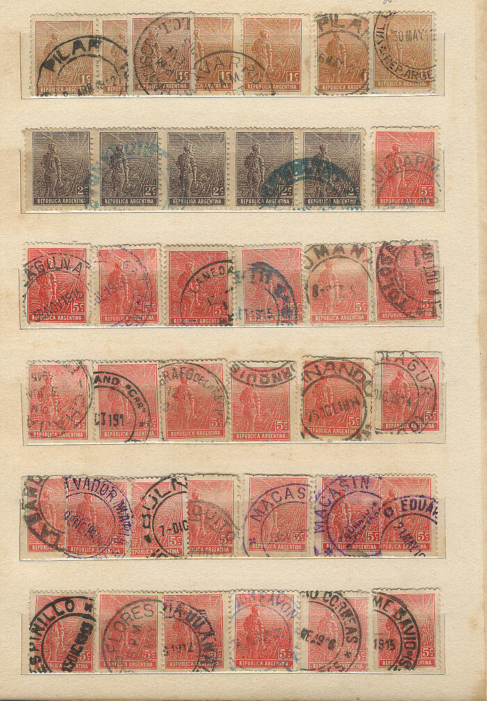 Stockbook with large number of stamps (hundreds!) with interesting ...