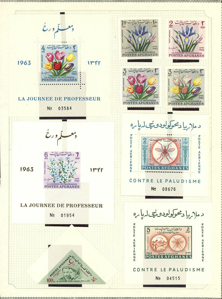 Collection on about 12 pages, with mostly complete sets and souvenir ...