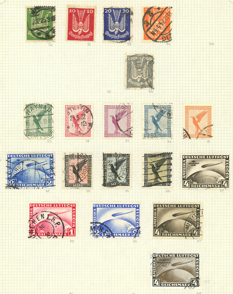 Collection with good values and some covers on 12 album pages, used ...