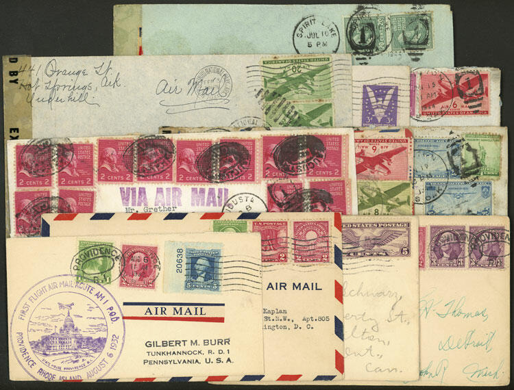 11 Airmail covers of years 1932 to 1945, several sent to Argentina, ...