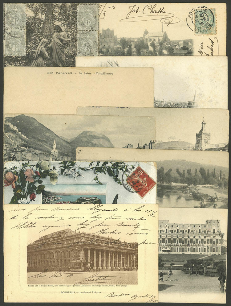 Over 150 old postcards with attractive views of various places, many ...