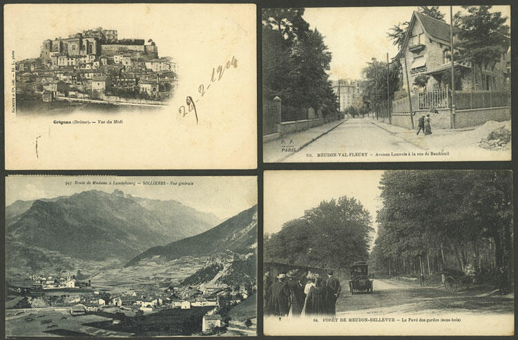 44 Old postcards, very good views can be seen (many of small places), ...