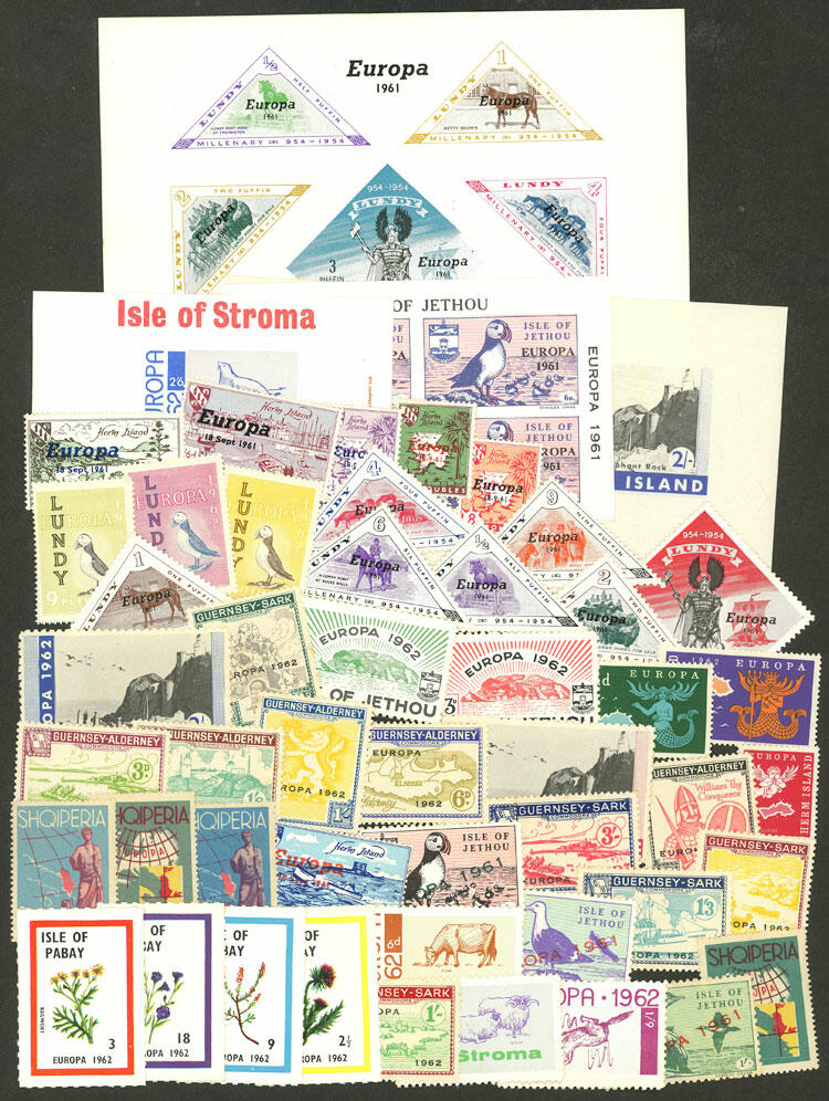 Lundy, Jethou, Sanda etc: Interesting lot of stamps and souvenir ...