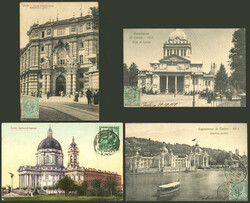Over 50 old postcards, very good views of Milano, Torino and Napoli, ...