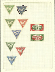 Collection on 5 album pages, with used and mint (most MNH) stamps, ...