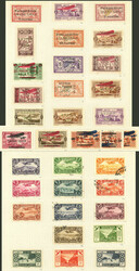 Collection on a number of album pages, with used or mint stamps (most ...