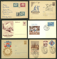 Over 45 covers, cards, postal stationeries, etc. with interesting ...