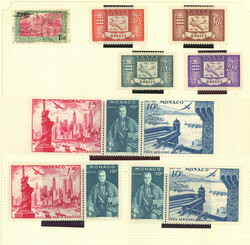 Collection on 11 album pages, it includes good values and sets, also ...