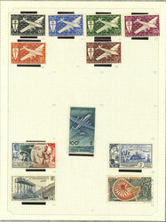 Collection on 12 album pages with a large number of good stamps and ...