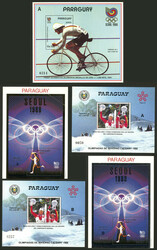 PARAGUAY: 37 Souvenir sheets and mini-sheets, very attractive (2 with ...