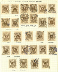 Yvert 65/79, SPECIALIZED COLLECTION on 10 album pages with a large ...