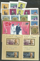 Lot of perforated and imperforate stamps and souvenir sheets, ...