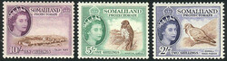 Sc.137/139, 1953/8 Birds and Taleh Fort, the 3 high values of the set ...