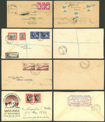 9 Covers sent to Argentina, almost all between 1943 and 1953, ...