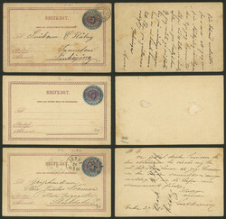 14 Old postal cards (postal stationeries), several used, one with the ...