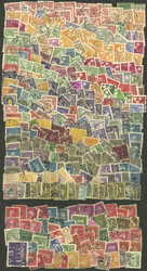 Envelope containing MANY HUNDREDS of used stamps, almost all of VF ...