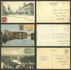 6 Old postcards with very nice views of Örebro and Hörby, all sent ...