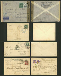 3 Covers + 1 card used between 1883 and 1944 + 2 modern dispatch ...