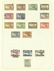 Collection on 6 album pages, with used or mint (most MNH) stamps, in ...