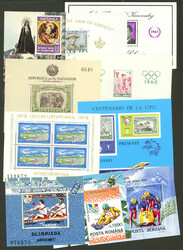 Over 70 souvenir sheets & mini sheets of varied countries, almost all ...