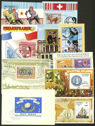 Good number of souvenir sheets and mini sheets of varied countries ...