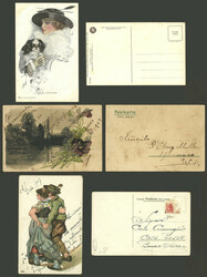 15 Old very nice PCs, several artist signed, very fine general ...