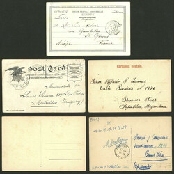 5 Old postcarsd of varied countries, very fine general quality, very ...