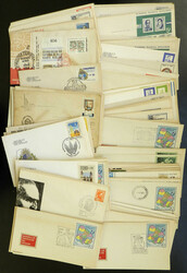 Shoe box with large number (I estimate about 400) of THEMATIC COVERS, ...