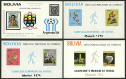 BOLIVIA: about 20 MNH souvenir sheets, almost all related to topic ...